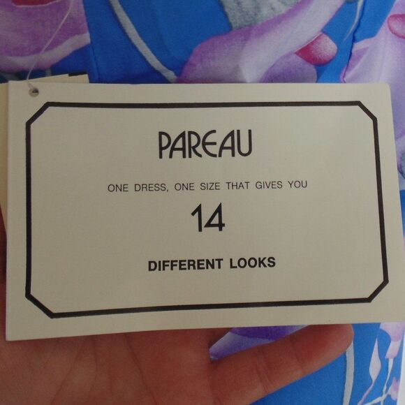 new Vintage HILO HATTIE True Wrap/Sarong/Pareo, OS, Blue Floral, Maxi Dress - Picture 10 of 16